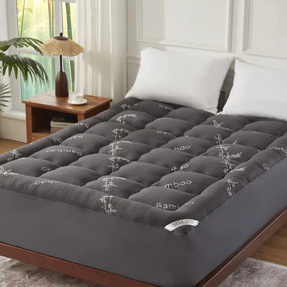 Thick Fluffy Mattress Pad - Cooling Pillow Top Cover (6-18" Deep Pocket)